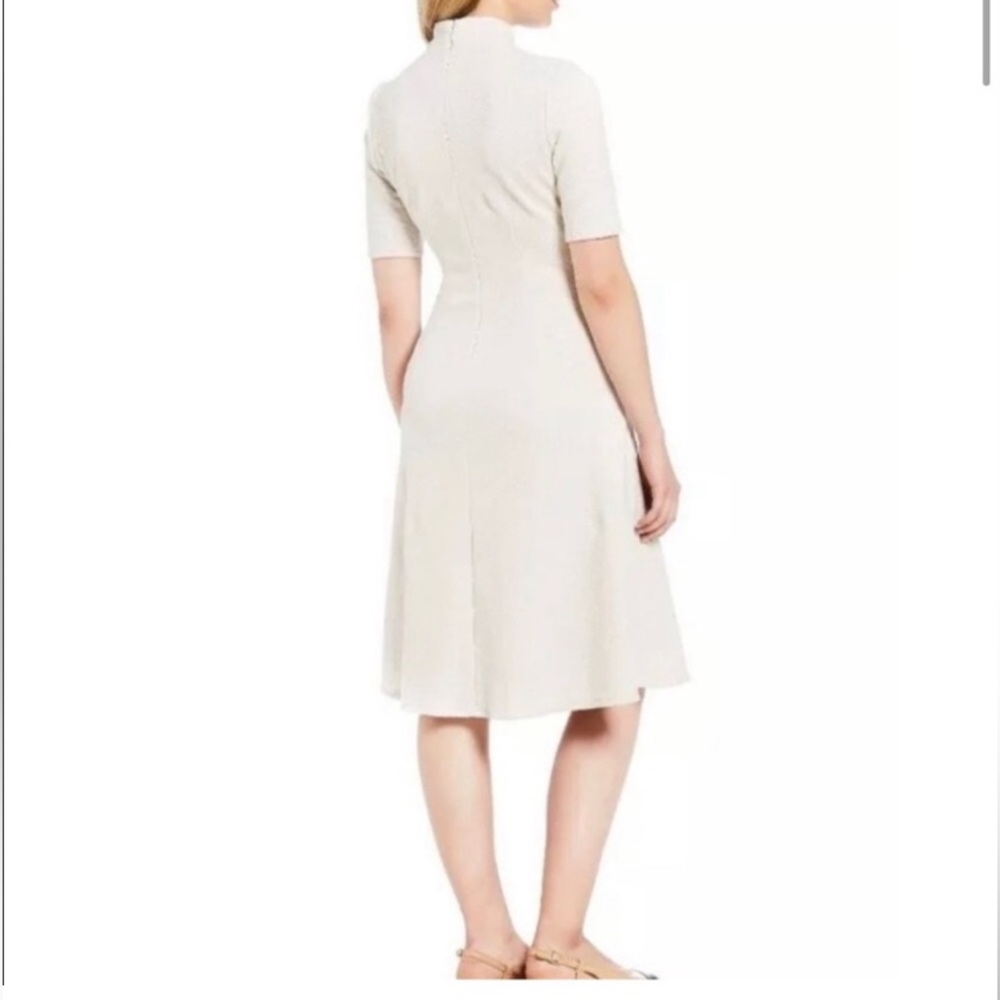 Alex Marie Cream Ribbed Midi Dress - Picture 2 of 13